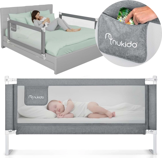 Nukido bedhek 160 cm grijs