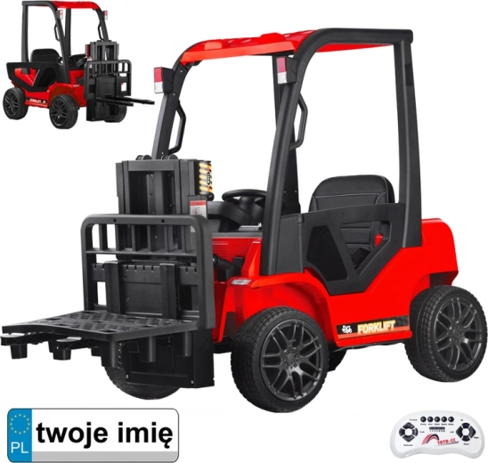 Elektrische kinderheftruck met afstandsbediening – Rood