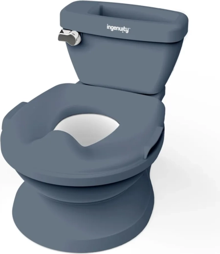 Ingenuity kindertoilet met geluid My Size grijs