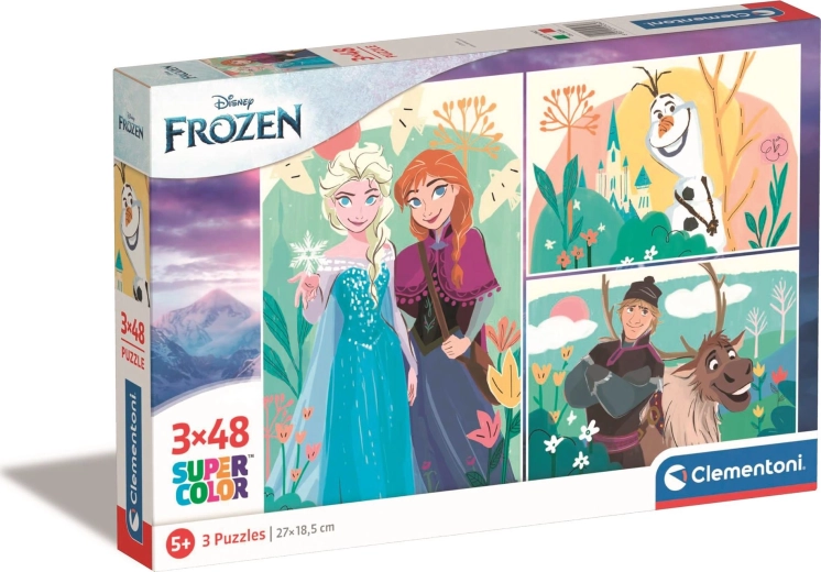 Puzzel Frozen 3×48 stukjes CLEMENTONI
