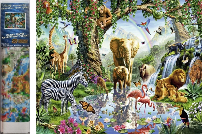 Diamond painting Jungleleven 30x40 cm