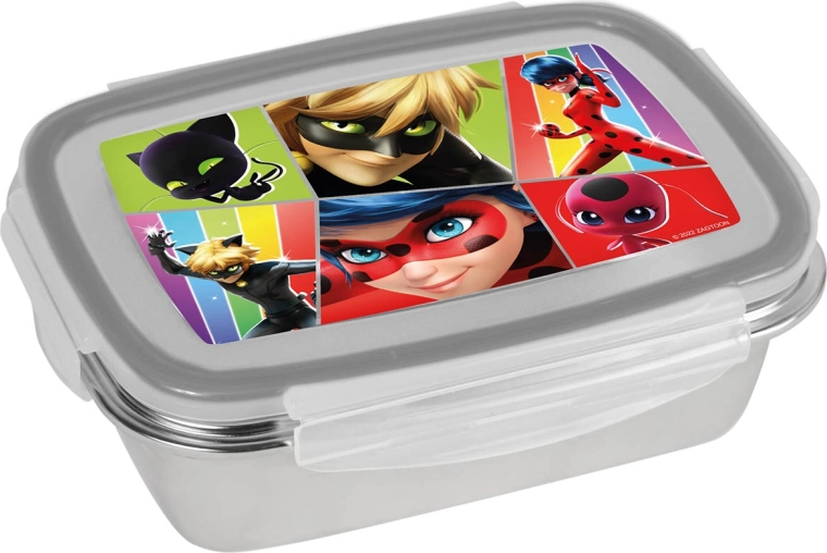 Miraculous / Ladybug - kleurrijke lunchbox van roestvrij staal 850 ml