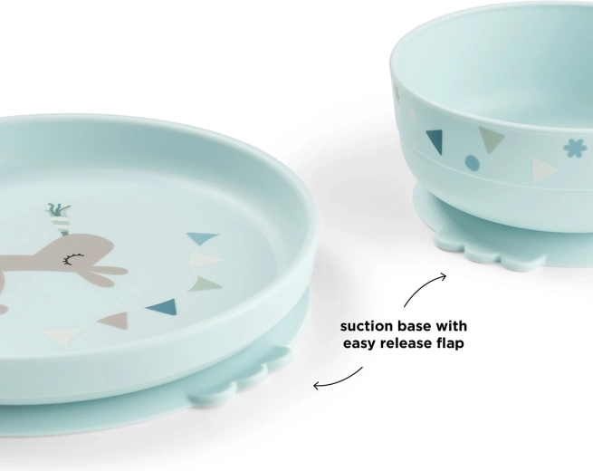 Done by Deer eetset Foodie met zuignap Celebration blauw