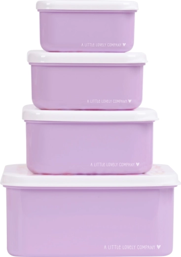 A Little Lovely Company set van vier snackboxen Bloementuin - 4 stuks