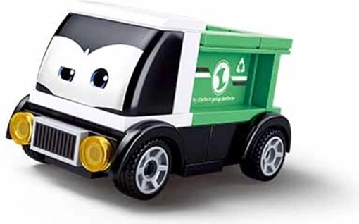 Sluban Power Bricks opwindautootje Groene vrachtwagen