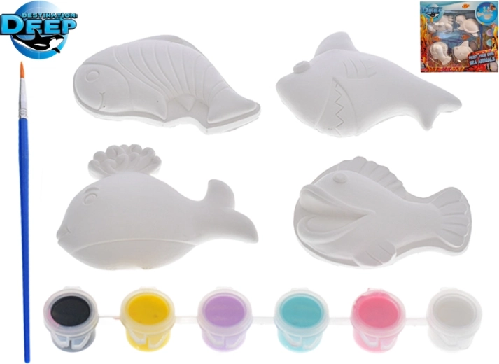 Destination Deep zeedieren – creatieve set met verf en penseel