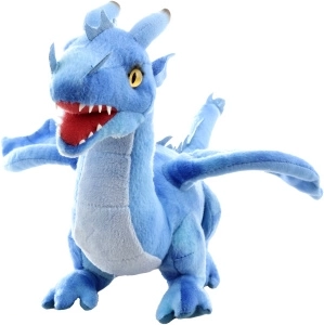 Pluchen blauwe draak 36 cm eco friendly