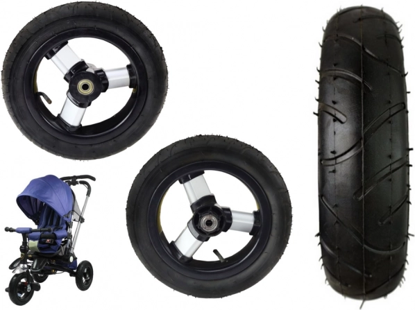 Plastic wiel met rubberen band (achter)