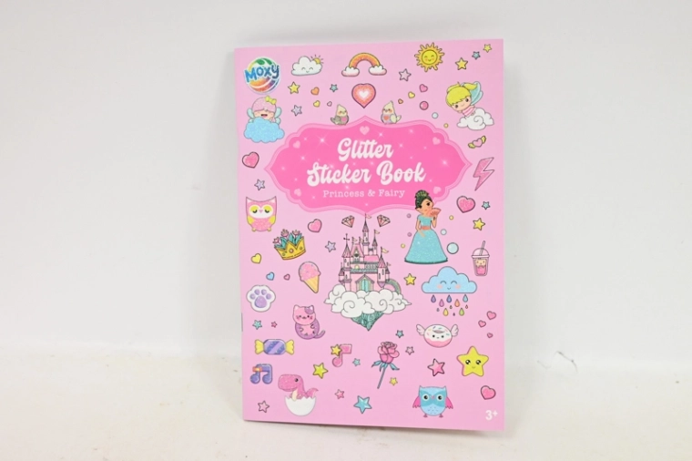Glitter stickerboekje met unicorn- en zeemeermin-stickers (roze)