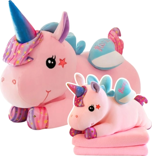 3-in-1: knuffel, kussen en deken