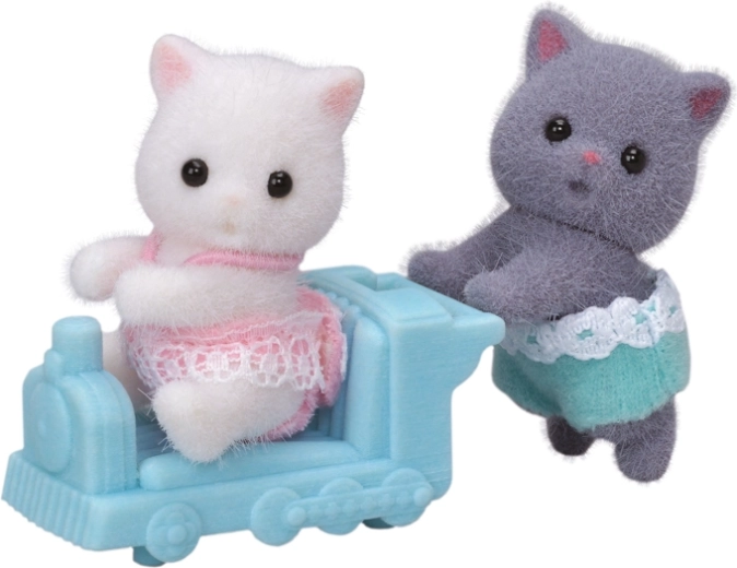 Sylvanian Families Perzische kittens – tweeling met treintje