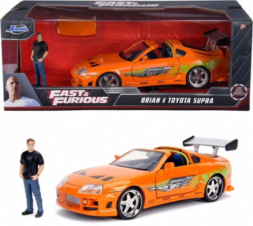 Modelauto Fast & Furious Toyota Supra 1/24 met figuur