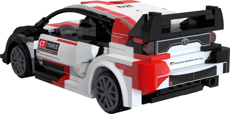 Gedetailleerd rallydesign met geprinte onderdelen