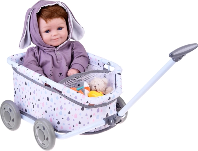 Zachte textiele mand met handig opbergvak