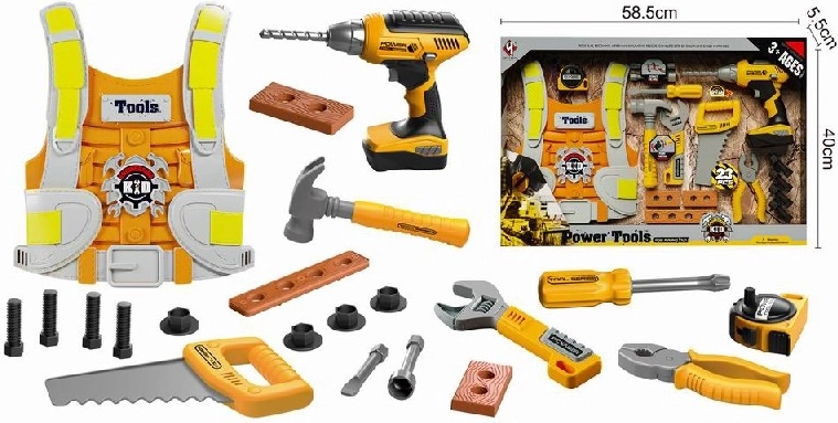 Gereedschapsset voor kinderen met vest
