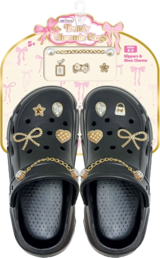 Kindersandalen DELUX zwart met accessoires (maat 35–36)