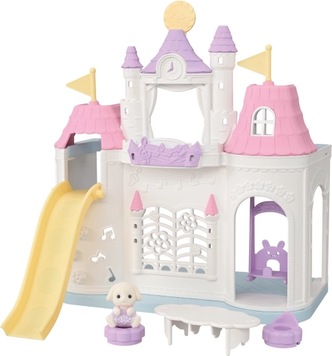 Kasteelkleuterschool SYLVANIAN FAMILIES – speelkasteel met schommel en glijbaan