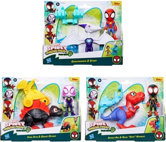 Spidey en zijn Geweldige Vrienden – figuur met dinosaurus en accessoires