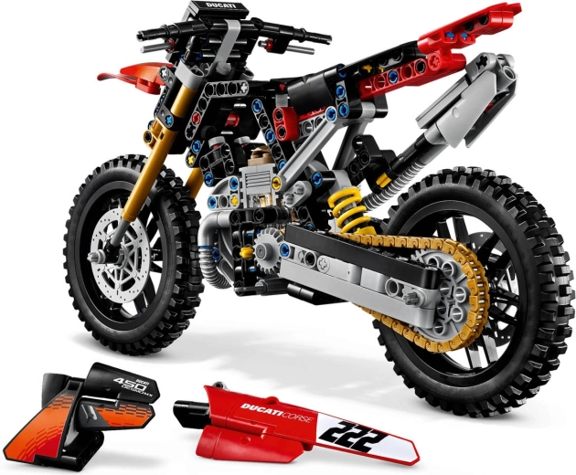 Authentieke Ducati-motocrossuitstraling