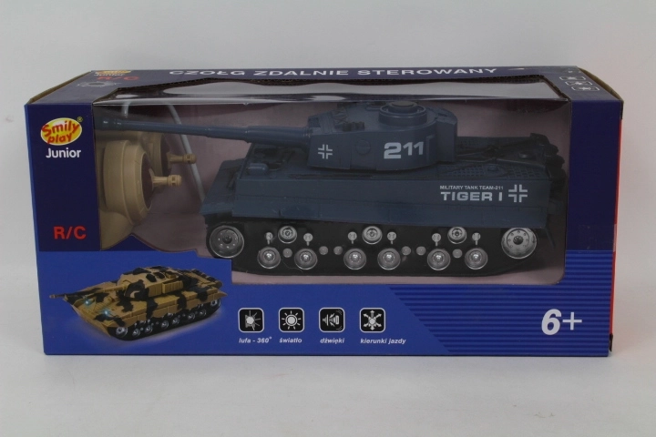 RC-tank met oplader, blauw