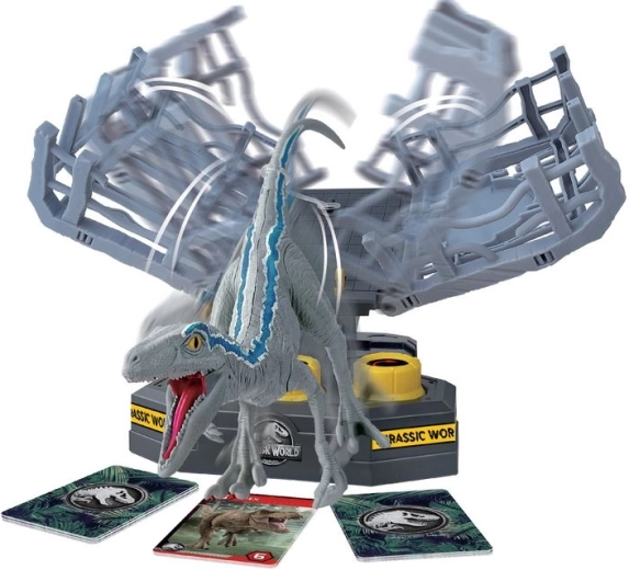 Dinosaurusfiguur en thematische Jurassic World-accessoires