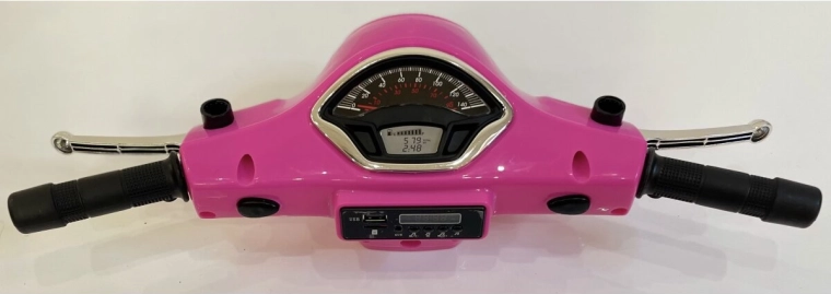 Kinder loopauto Vespa met stuurstang roze - 1 stuk