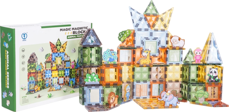 Magnetische bouwset voor kinderen 116 stuks met dieren