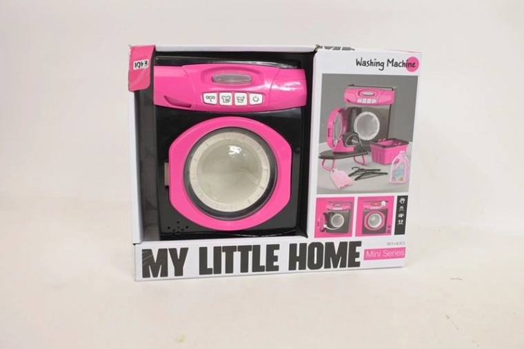 Kinderwasmachine op batterijen met strijkset