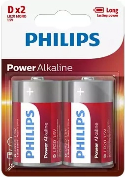 Philips alkaline batterij D 1,5 V Power Alkaline
