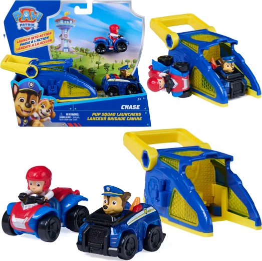 Paw Patrol Pup Squad lanceerbaan Chase met voertuigen