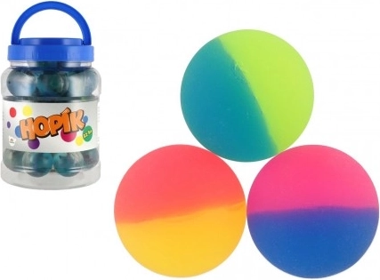 Regenboog-stuiterbal 6 cm in blik - 1 stuk