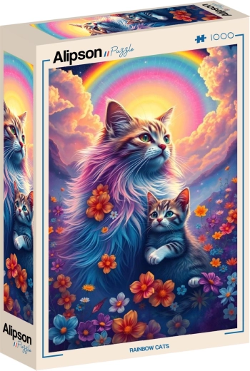 Alipson puzzel regenboogkatten 1000 stukjes