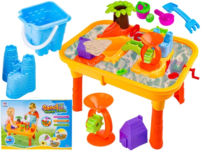 Kinder water- en zandtafel met accessoires