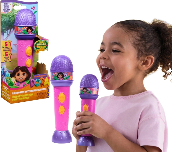 Interactieve microfoon Dora verkent de wereld met geluidseffecten