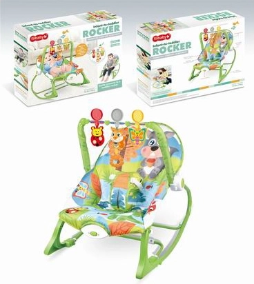 Ligstoeltje met vibraties groen eekhoorn