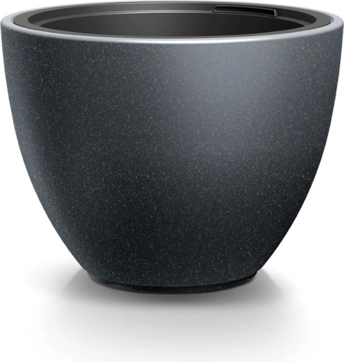 Bloempot Heos Eco Wood met binnenbak, antraciet, diameter 39,5 cm