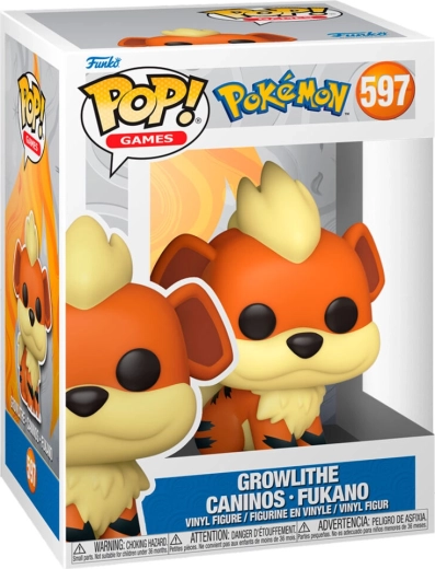 Funko Pop! Games Pokémon Growlithe (Caninos) #597 - 1 stuk