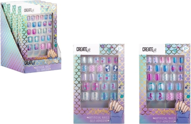 Create It! zeemeermin zelfklevende nageltips