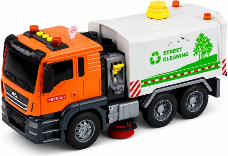 Roterende borstel om tijdens het rijden te “vegen”