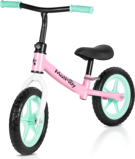 Loopfiets FLIKO roze-turkoois-wit