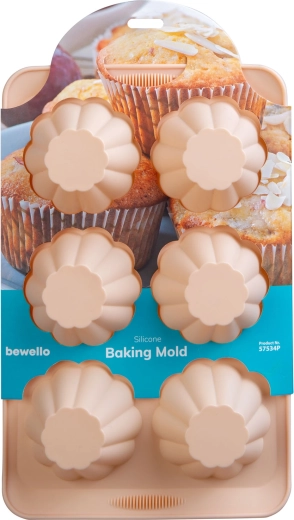 Siliconen bakvorm voor piramidevormige muffins