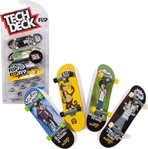 Tech Deck fingerboardset: 4 mini-skateboards om zelf te monteren (Flip)