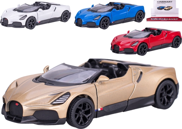 Kinsmart Bugatti Mistral metalen model 1:36 met openslaande deuren