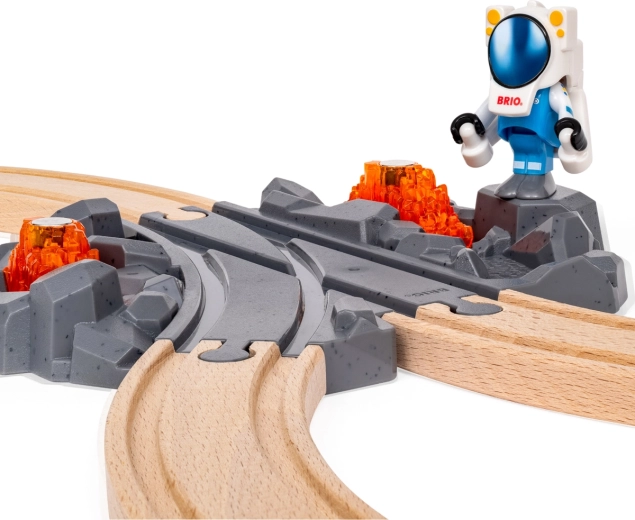 Rotsachtig spoor met ruimte-kristallen