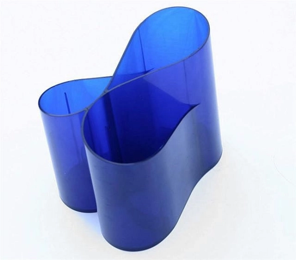 Pennenhouder ICO Lux, transparant blauw