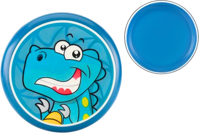 Kinderfrisbee met dinosaurussen 20 cm blauw