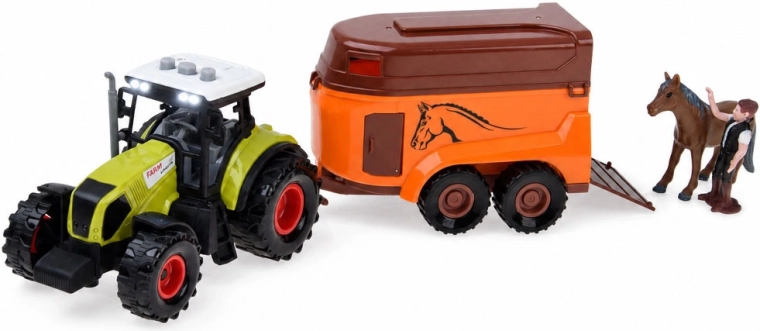 Tractor met aanhanger en licht- en geluidseffecten