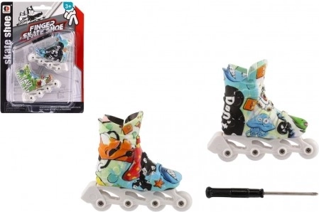 Vinger mini schaatsen met schroevendraaier - mix kleuren