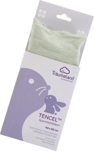 Träumeland hoeslaken Tencel 40 × 90 cm desert sage
