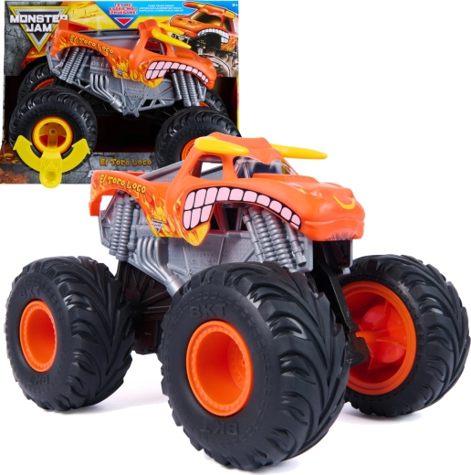 Monster Jam El Toro Loco Rev ’N’ Roar monstertruck op schaal 1:18
